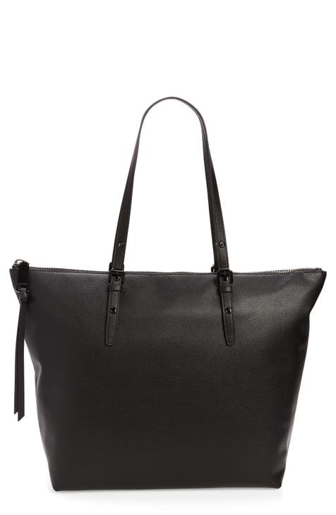 Steve Madden Poly-c Faux Leather Duffle Bag In Black