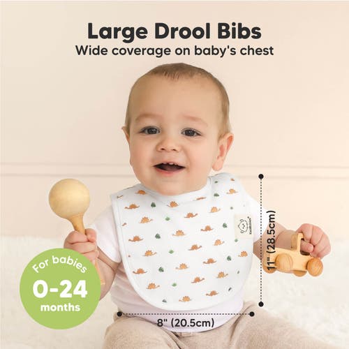 Shop Keababies 8-pack Baby Drool Bibs In Roarsome