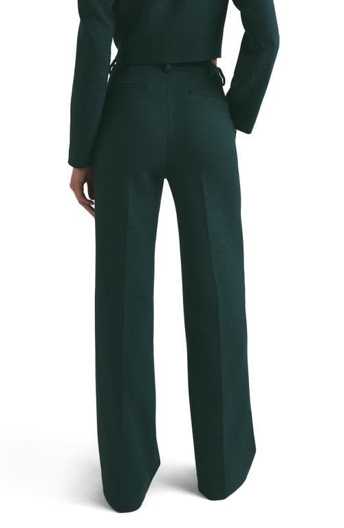 Shop Favorite Daughter The Agnes Pleated High Waist Houndstooth Pants In Juniper Houndstooth