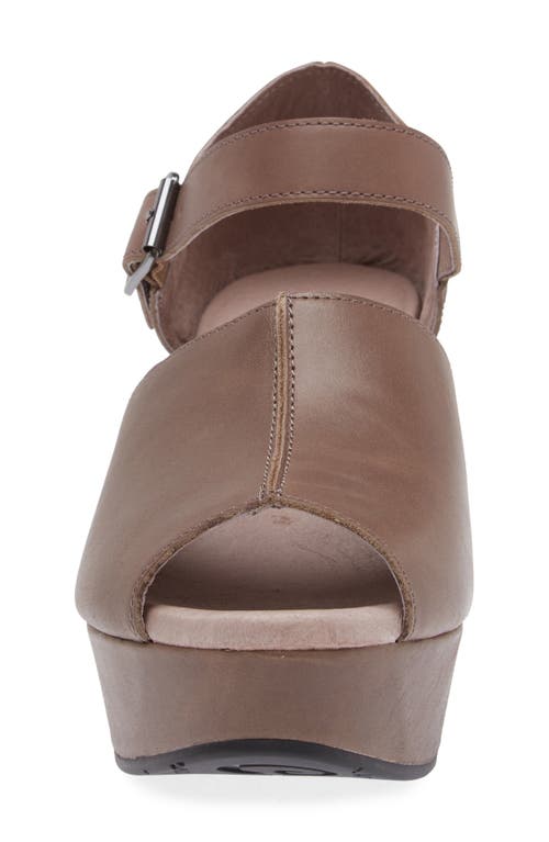 Shop Chocolat Blu Wawa Platform Wedge Sandal In Grey Leather