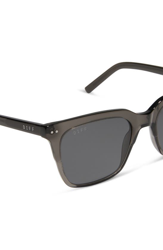 Shop Diff Billie Xl 54mm Polarized Square Sunglasses In Black Smoke Crystal