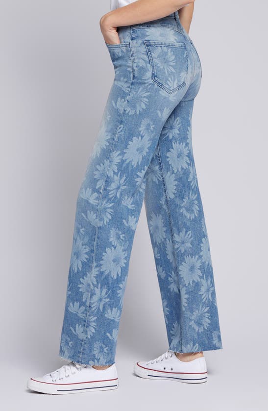 Shop Current Elliott The Navigator High Waist Wide Leg Pants In Wild Flower