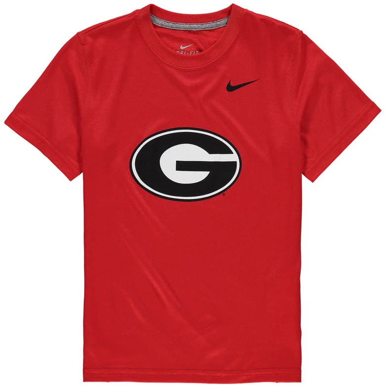 Shop Nike Youth  Georgia Bulldogs Red Logo Legend Performance T-shirt