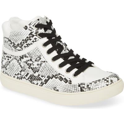 Coconuts By Matisse Pixie Snake Print High Top Sneaker, White