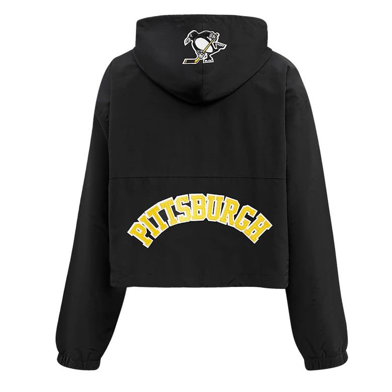 Shop Pro Standard Black Pittsburgh Penguins Classic Cropped Half-zip Wind Jacket