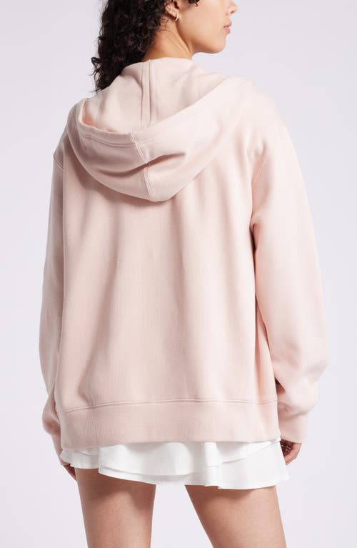 Shop Bp. Oversize Zip Fleece Hoodie In Pink Sepia