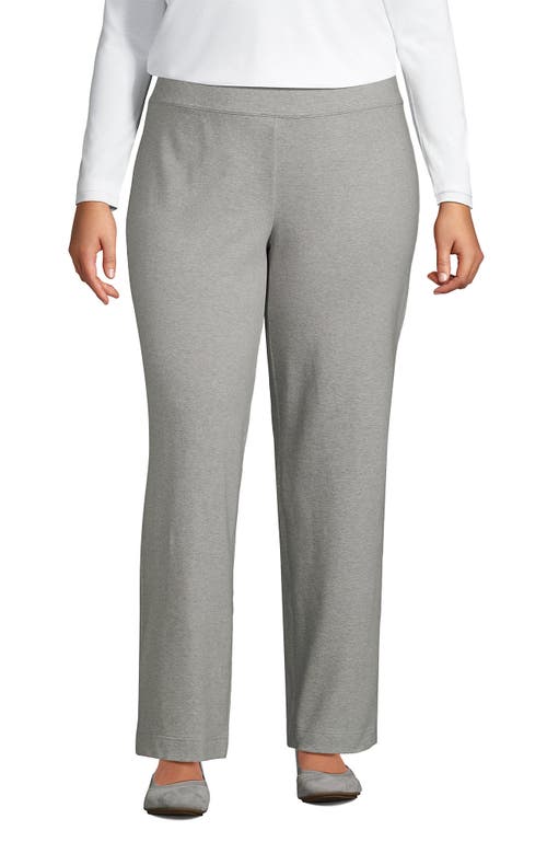 Shop Lands' End Plus Size Starfish Mid Rise Straight Leg Pants In Gray Heather