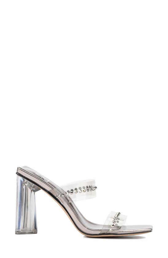 New York And Company Zeta Embellished Heeled Sandal In Smoke