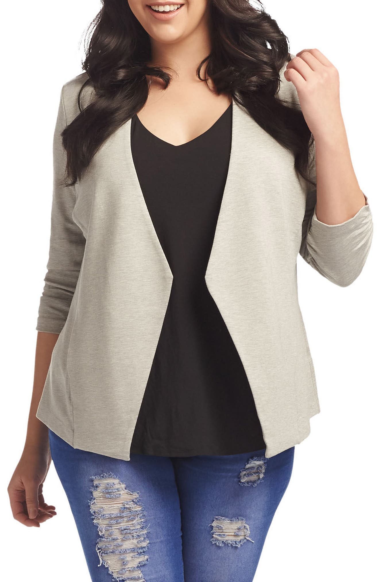 Tart 'olga' Knit Jacket In Heather Grey