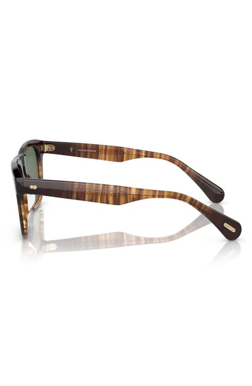Oliver Peoples R-3 54mm Polarized Round Sunglasses In Cortado/g-15 Polar