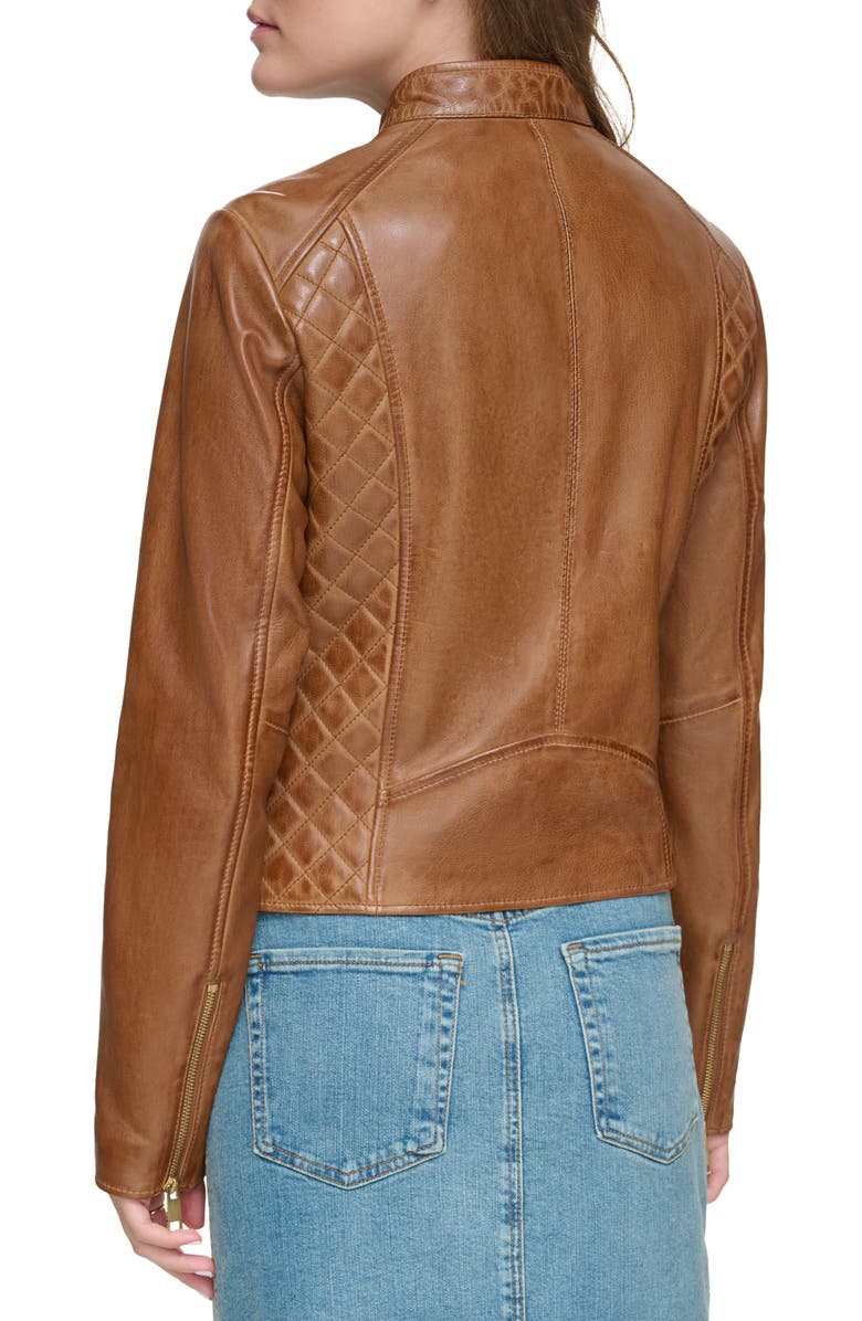 Andrew Marc Quilted Panel Leather Jacket | Nordstromrack