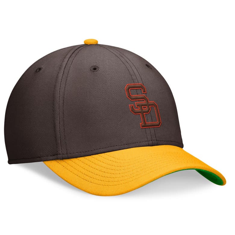 Shop Nike Brown/gold San Diego Padres Cooperstown Collection Rewind Swooshflex Performance Hat