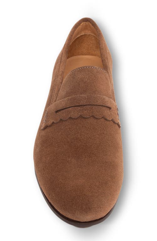 Patricia Green Blair Penny Loafer In Chocolate Suede