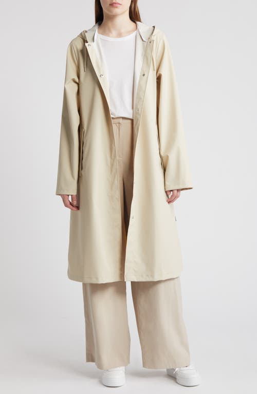 Rains Waterproof A-line Long Raincoat In Dune