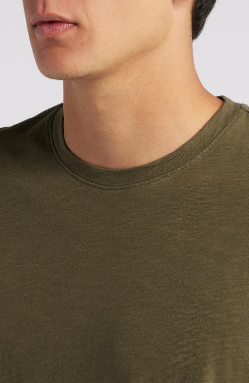 Shop Treasure & Bond Slub Jersey Crewneck T-shirt In Olive Night