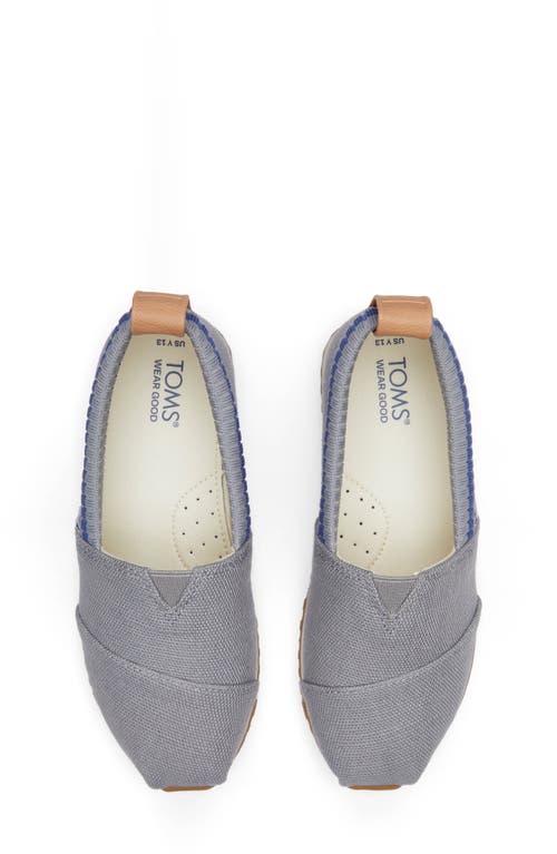 Shop Toms Kids' Alpargata Resident Slip-on Sneaker In Grey/blue