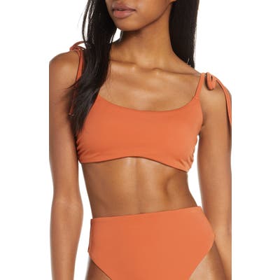 Chelsea28 Easy Retro Bikini Top, Brown