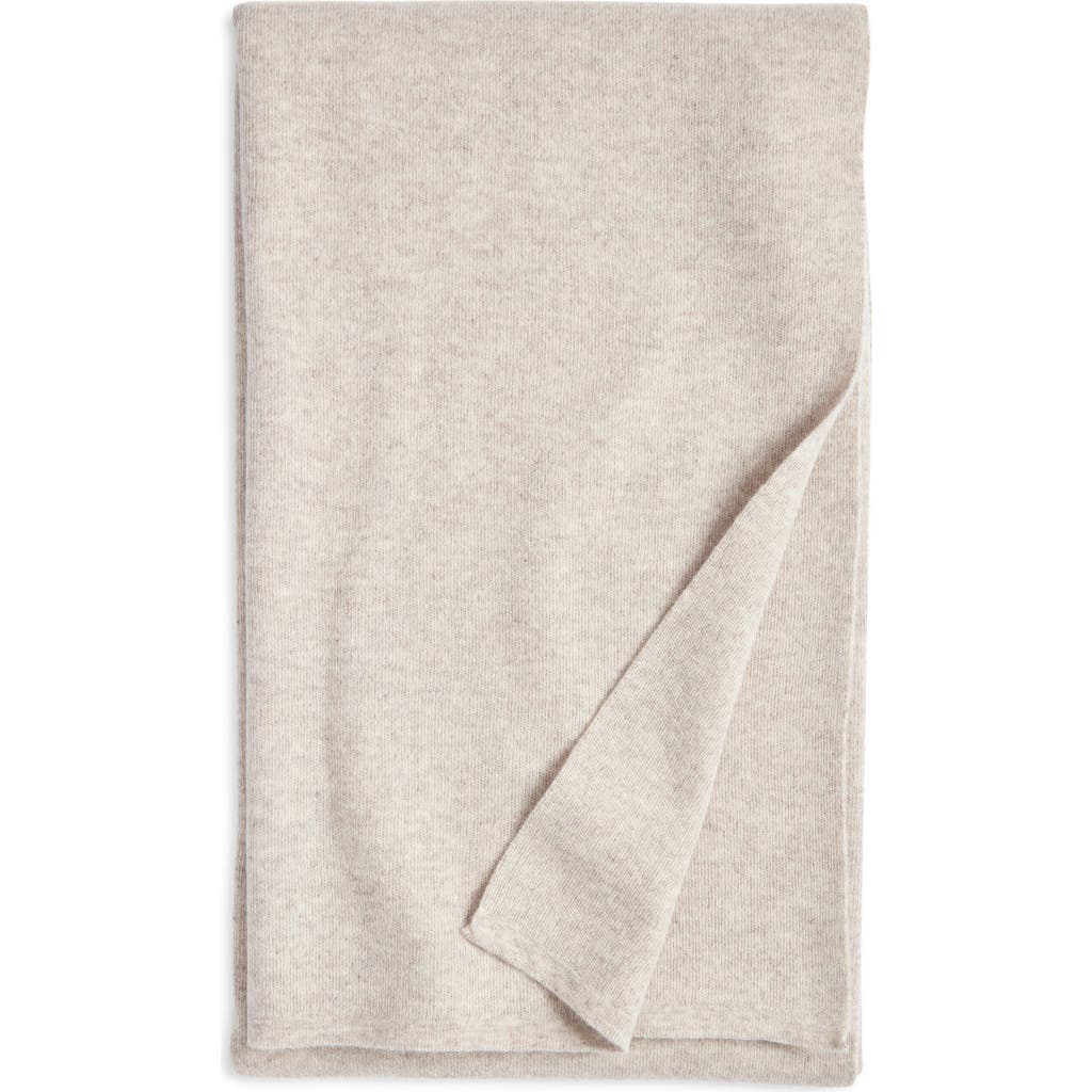 Nordstrom Cashmere Throw Blanket In Beige Birch Heather