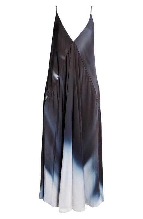 Shop Proenza Schouler Torres Dip Dyed Twill A-line Dress In Midnight Multi