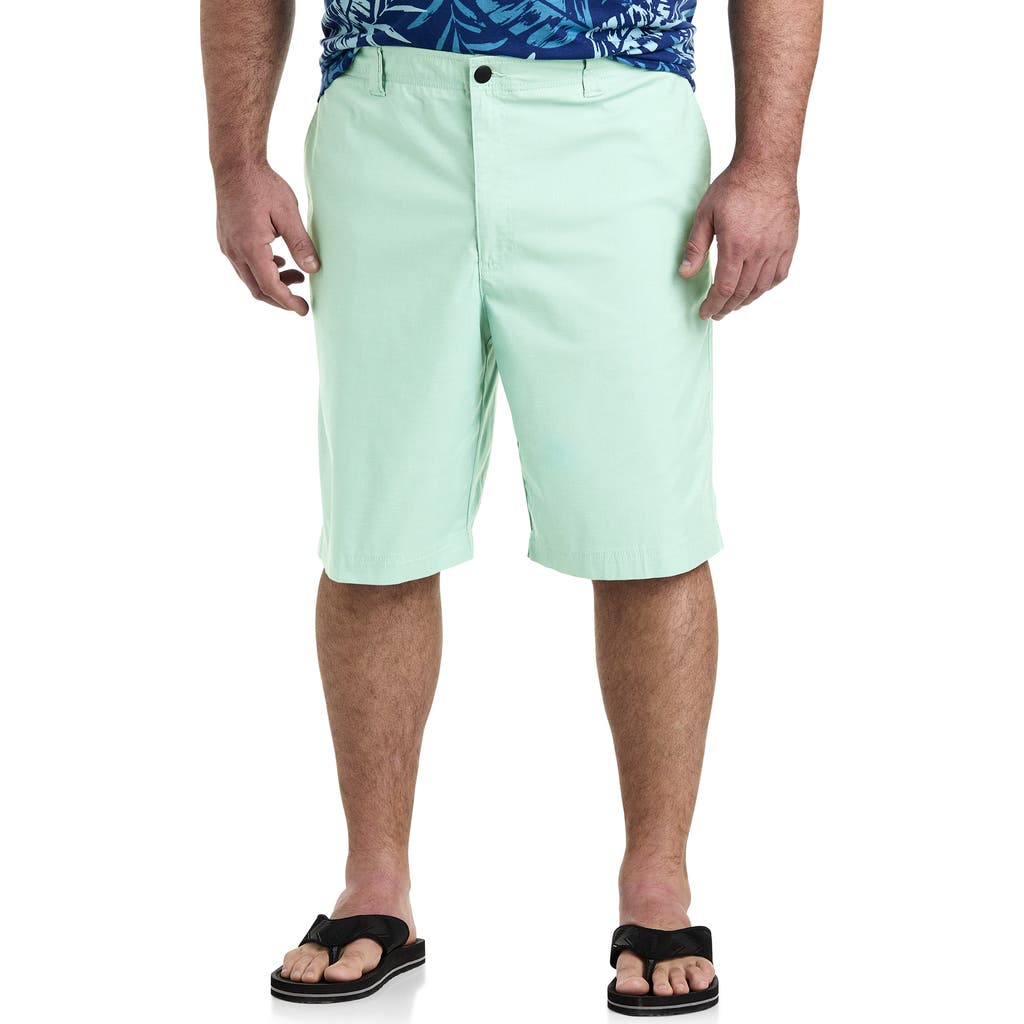 Shop True Nation By Dxl Big & Tall Everyday Flex Shorts In Mist Green