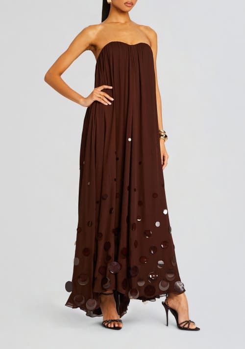 Shop Retroféte Retrofête Helena Dress In Deep Brown