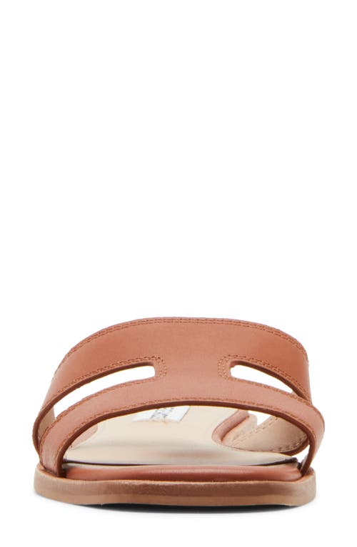 Steve Madden Hazel Slide Sandal In Cognac Leather