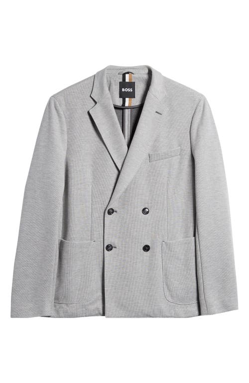 Shop Hugo Boss Boss Hanry Heathered Knit Sport Coat In Silver