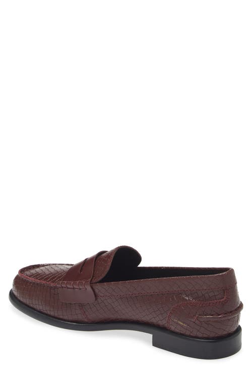 Shop Rag & Bone Carter Penny Loafer In Wine Leather