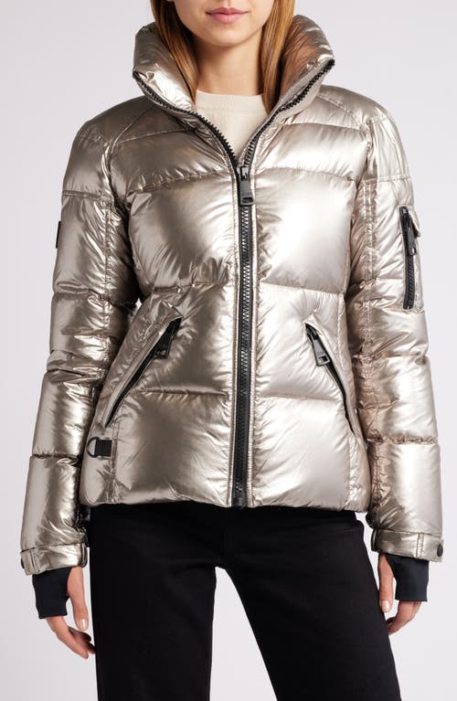 SAM. Freestyle Water Resistant Down Puffer Coat in Pyrite 