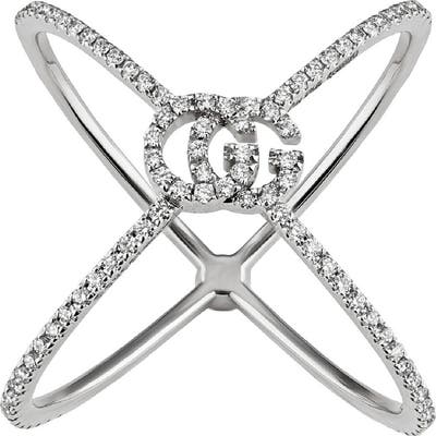 Gucci Running G Diamond X Ring
