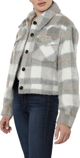 DOLCE CABO Brushed Flannel Short Shirt Jacket