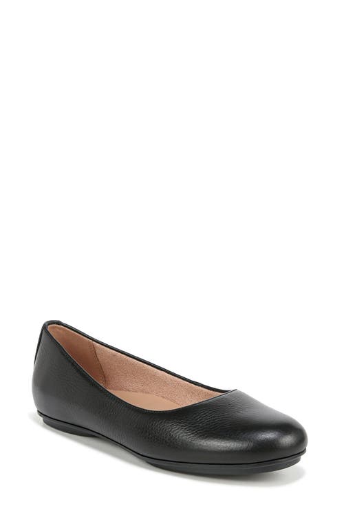 Naturalizer Maxwell Skimmer Flat in Black Leather at Nordstrom, Size 7.5