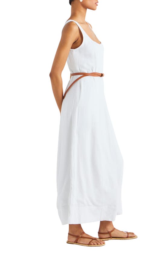 Splendid Womens Pocket Viscose Maxi Dress In White