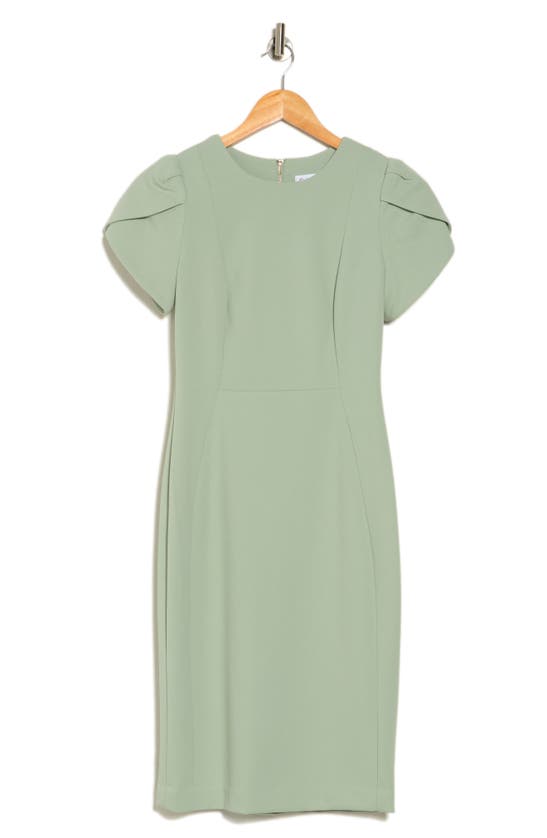 Calvin Klein Tulip Sleeve Sheath Dress In Jadeite | ModeSens