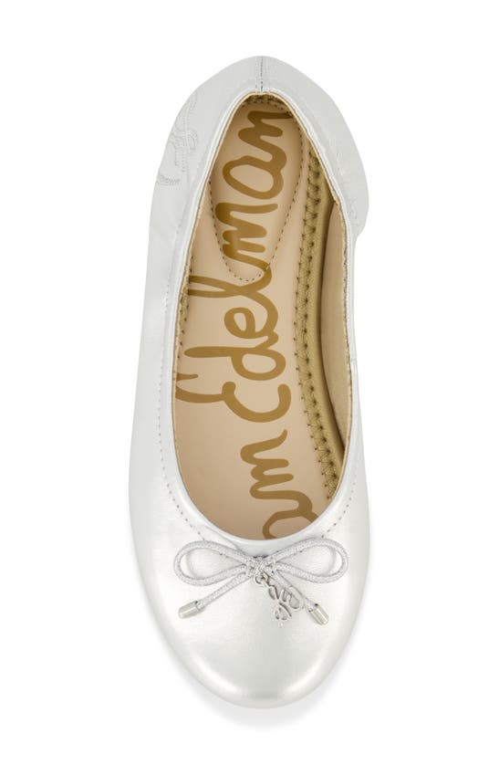 Shop Sam Edelman Kids' Felicia Ballet Flat In Silver