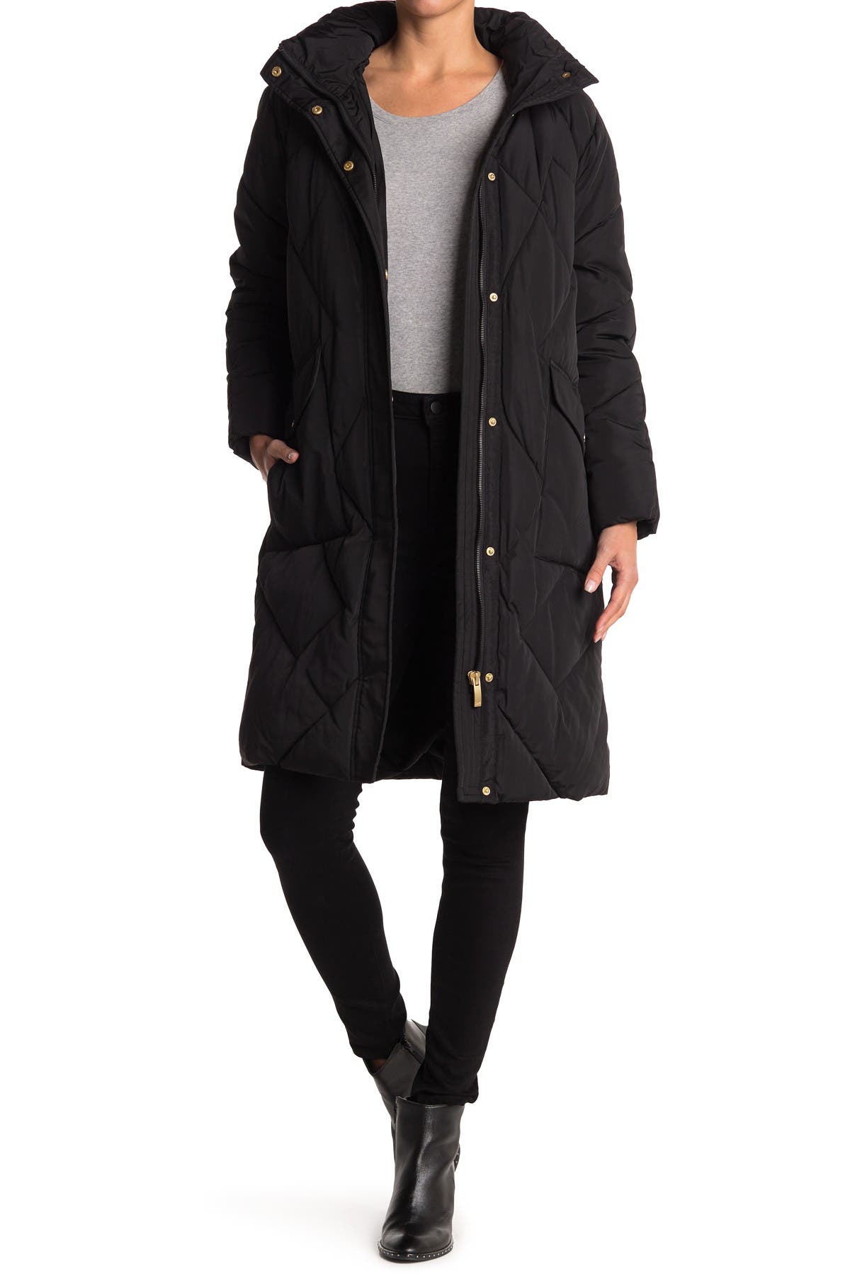 fur lined hooded puffer jacket