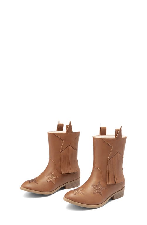 Shop Dream Pairs Kids' Western Boot In Camel