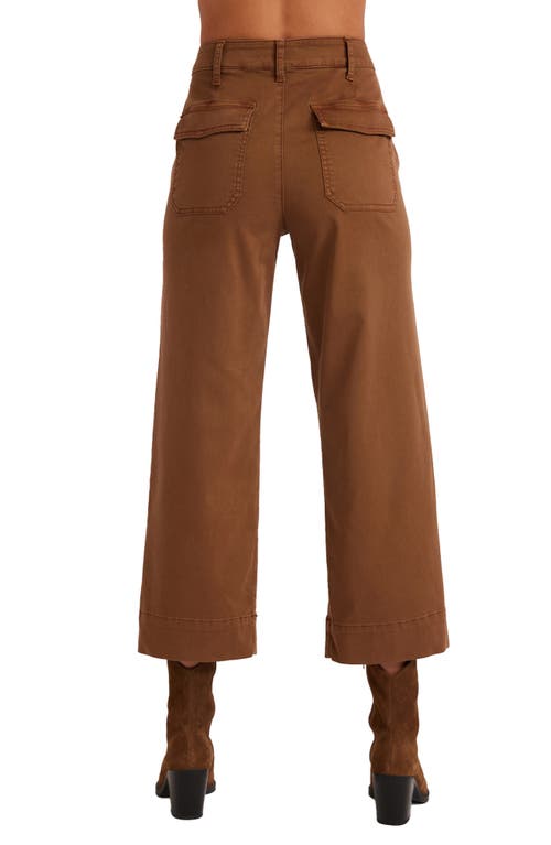 Shop Bella Dahl Sofia Wide Leg Crop Pant In Spiced Brown