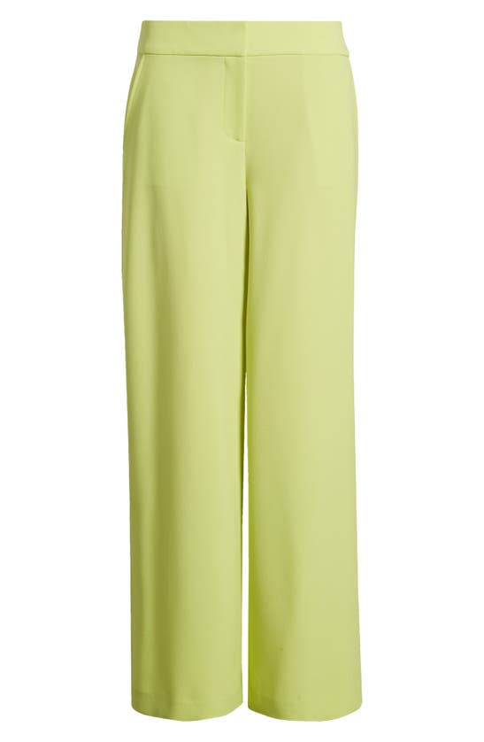 Shop Tahari Asl Wide Leg Pants In Lime