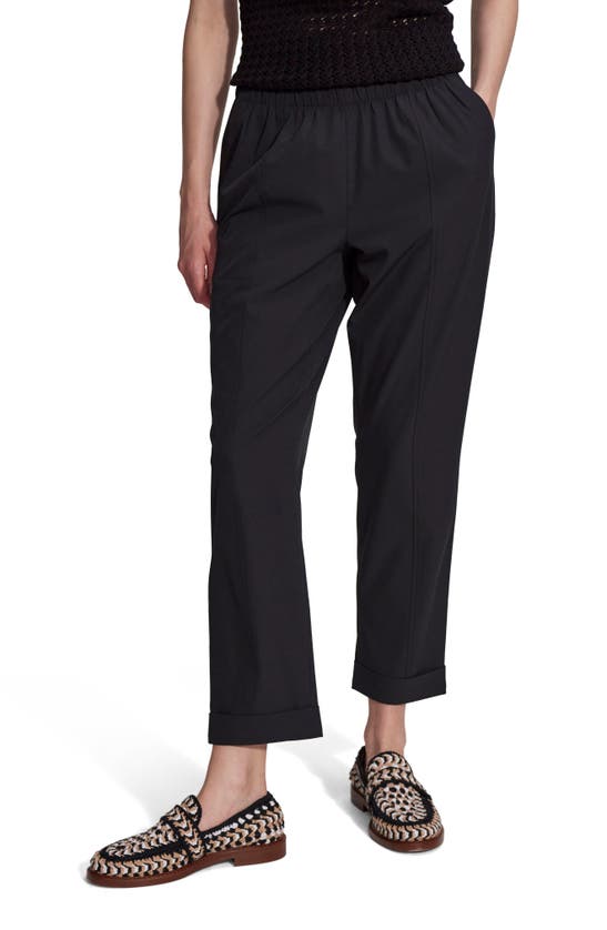Shop Varley Everyly Cuff Tapered Pants In Black