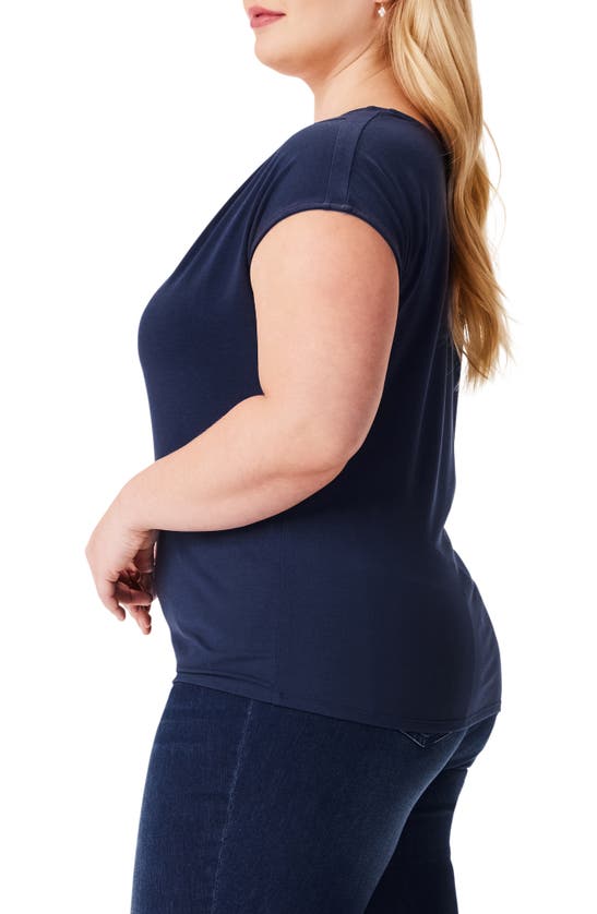 Nic + Zoe Everyday Jersey Cap Sleeve Top In Dark Indigo