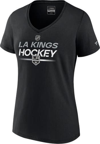 Los Angeles Kings Fanatics Branded Women's Ombre Spirit Jersey Long Sleeve  Oversized T-Shirt - Black/Gray