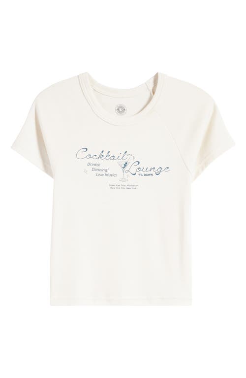 Cocktail Lounge Graphic T-Shirt in White Sand