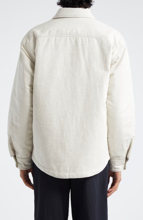 Jacquemus La Chemise Boulanger Padded Cotton & Linen Overshirt In Light Beige