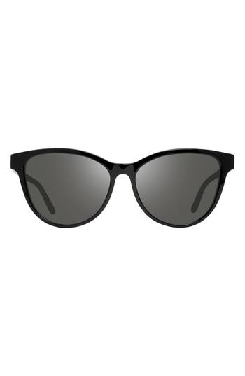 Revo Daphne 56mm Oval Polarized Sunglasses In Black