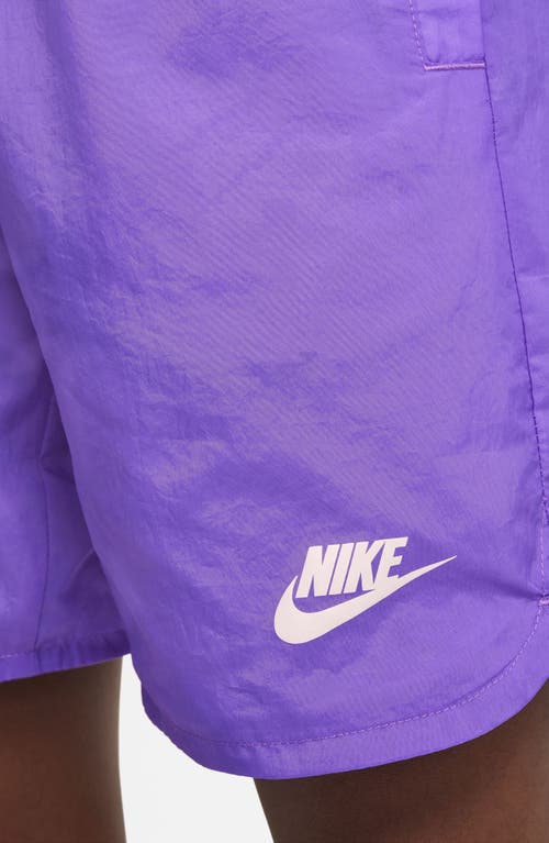 Nike Kids' Sportswear Print Shorts In Action Grape/white