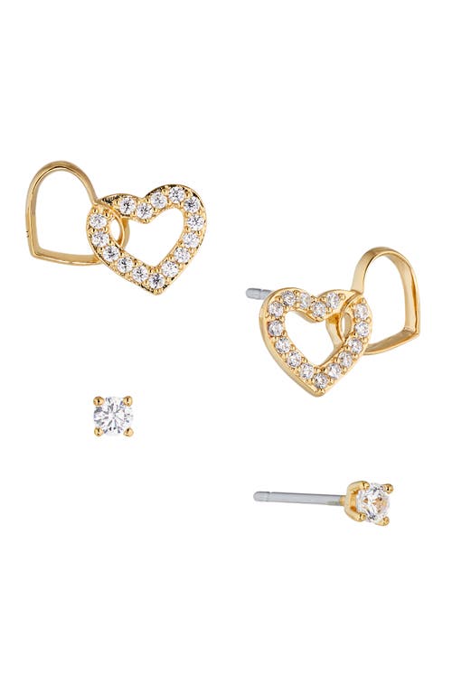 Nadri Heartbreaker Set of 2 Earrings in Gold at Nordstrom