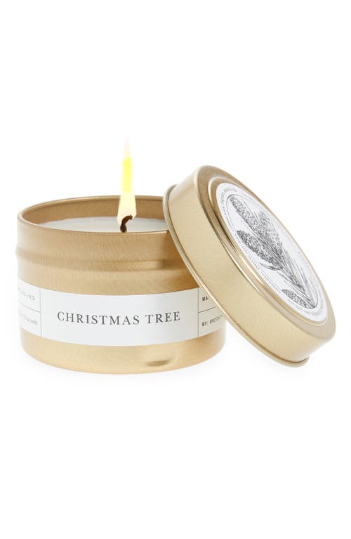 Brooklyn Candle Christmas Tree Travel Candle Tin in Gold