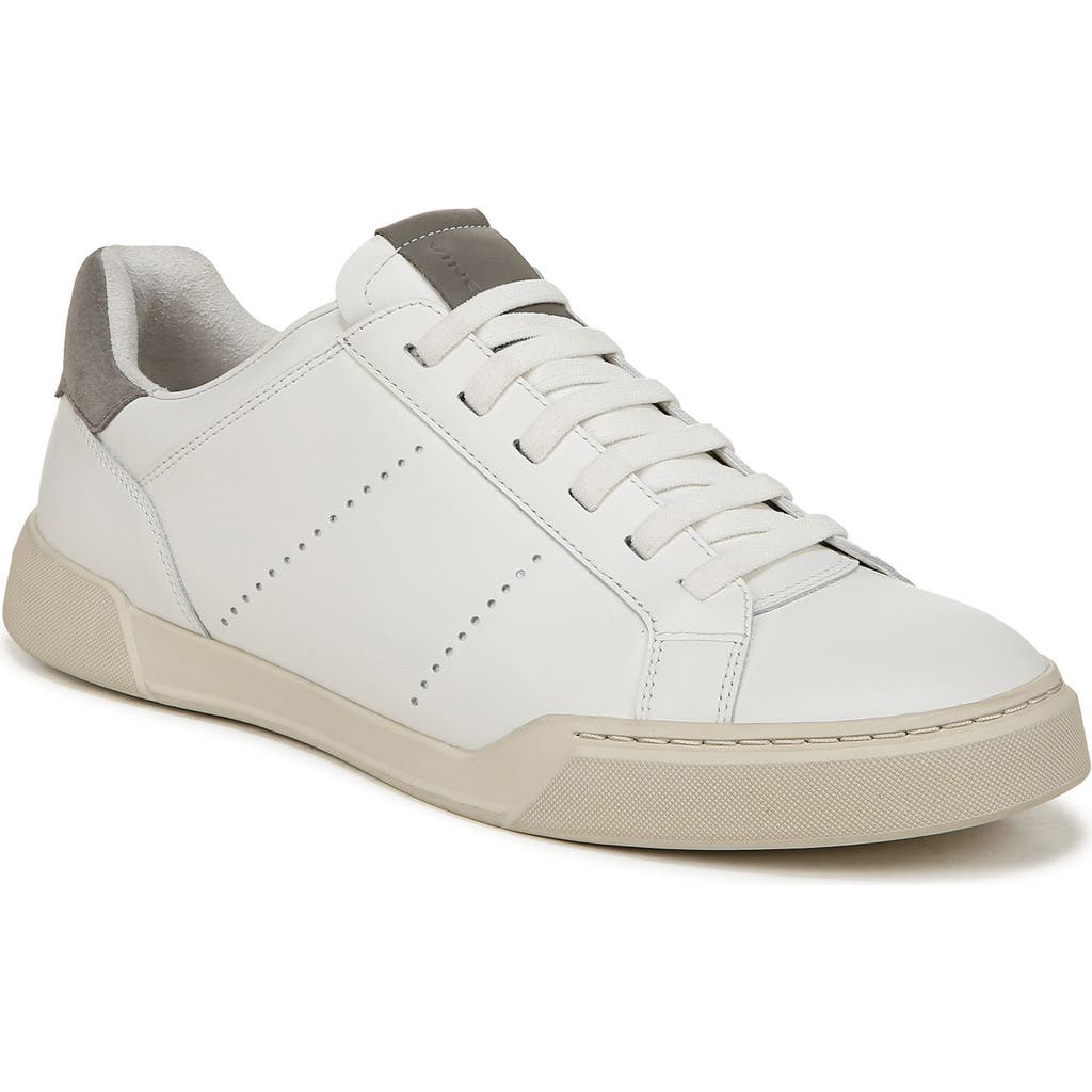 Vince Mercer Leather Oxford Sneakers In White