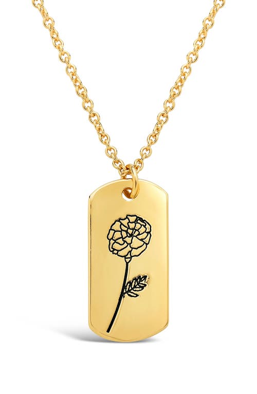 Sterling Forever Birth Flower Pendant Necklace In Gold/october